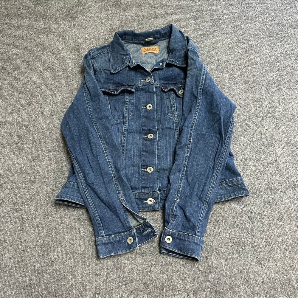 Levi's Denim Jacket Womens Size XL Blue Trucker Stretch Casual Classic Coat